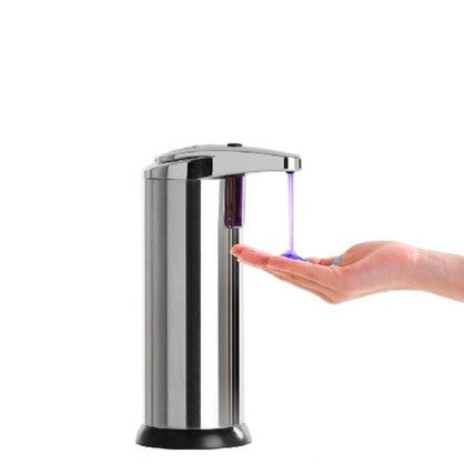 Dispenser pentru Sapun Lichid/Dezinfectant, Flippy, cu Senzor Infrarosu de Miscare, din Otel Inoxidabil, 250 ml, 19 x