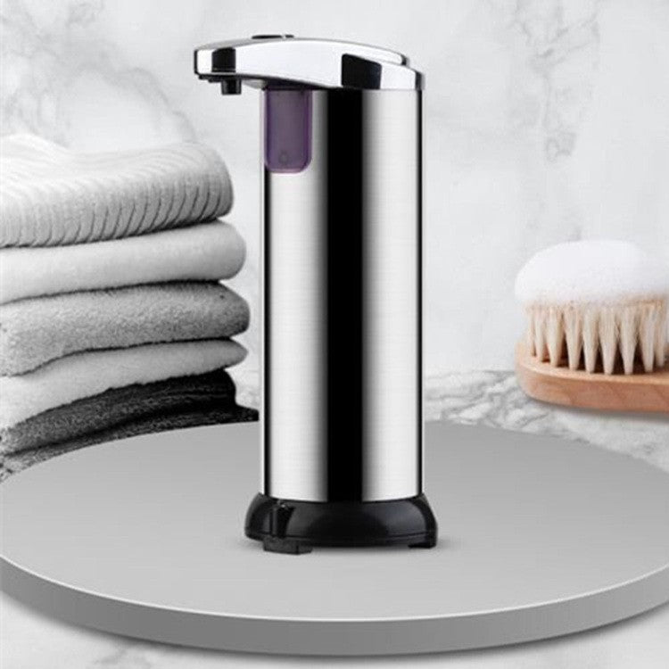 Dispenser pentru Sapun Lichid/Dezinfectant, Flippy, cu Senzor Infrarosu de Miscare, din Otel Inoxidabil, 250 ml, 19 x