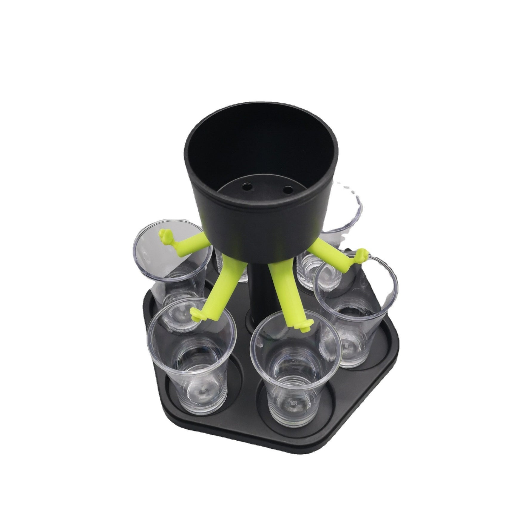 Dozator Hexagonal cu Suport pentru Shoturi, Flippy, 6 Pahare, Set Complet cu Ambalaj si Cutie, Dispenser, Divizor, Joc