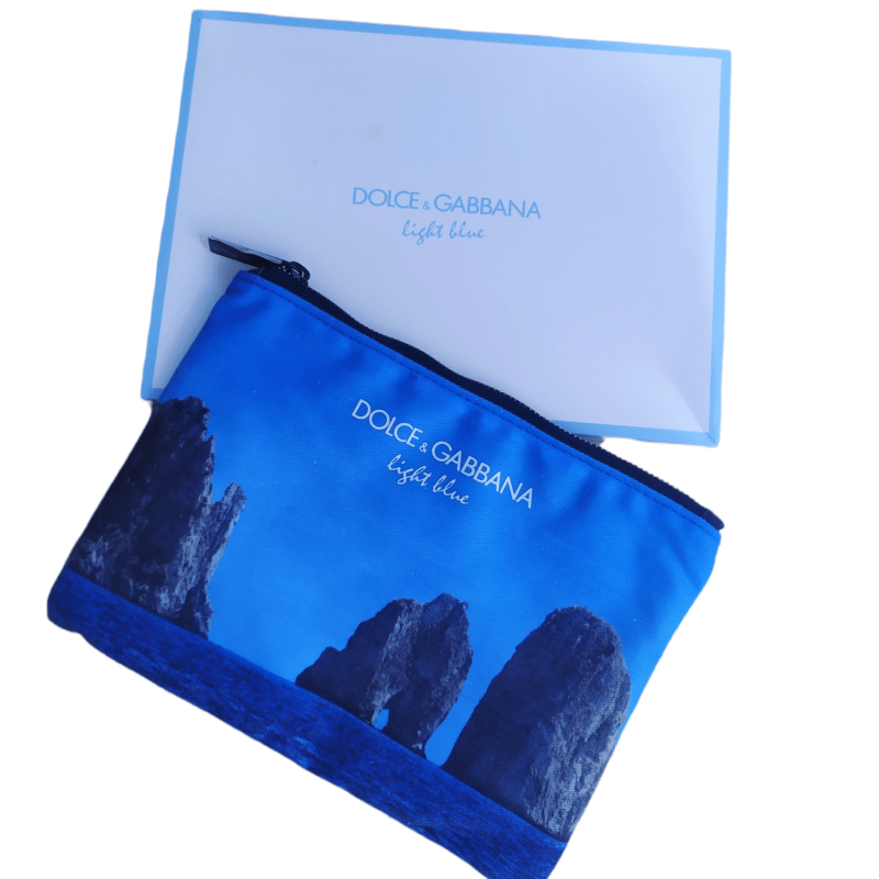 Dolce & Gabbana, Light Blue, Articole de toaletă, Pungă textilă GWP, Albastru - Olmarkt