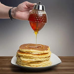 Dozator de Miere, Flippy, Dispenser fara Picurare, Borcan Tip Fagure, fara Scurgeri, pentru Zahar si Sirop, 15x8 cm,