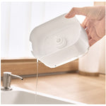 Dozator Flippy, Dispenser 2 in 1 pentru Detergent Lichid de Vase sau pentru Obiecte Sanitare cu Suport pentru Burete de