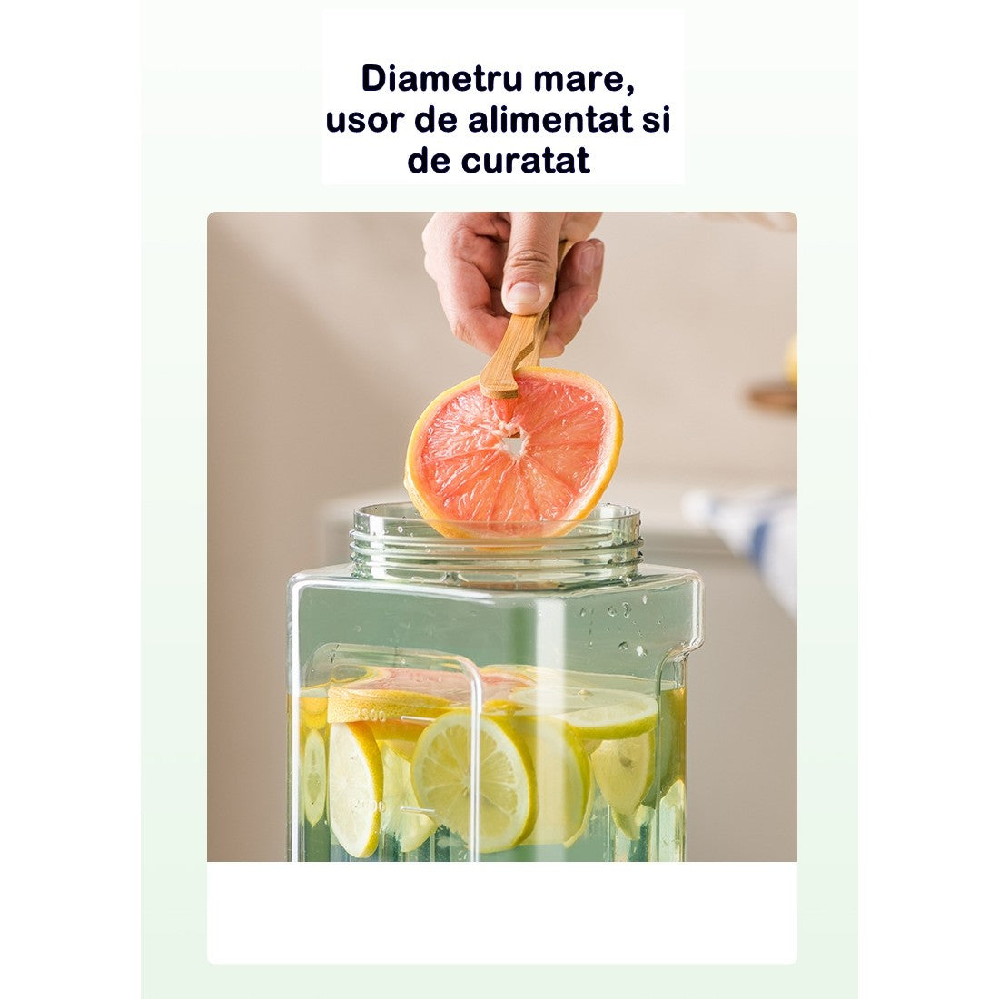 Dozator portabil pentru bauturi Flippy, 3.5 litri, capac etans, duza deschidere/inchidere, recipent din plastic,