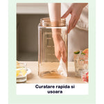 Dozator portabil pentru bauturi Flippy, 3.5 litri, capac etans, duza deschidere/inchidere, recipent din plastic,