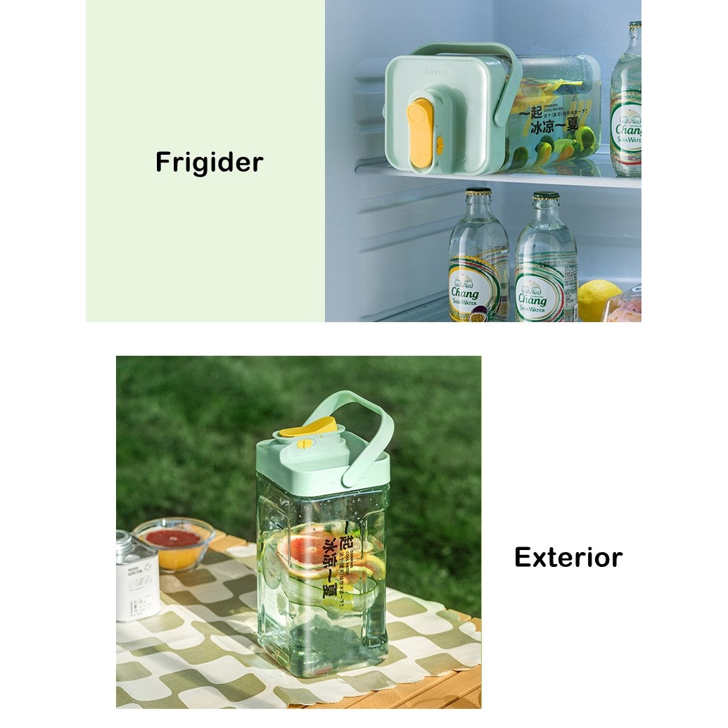 Dozator portabil pentru bauturi Flippy, 3.5 litri, capac etans, duza deschidere/inchidere, recipent din plastic,