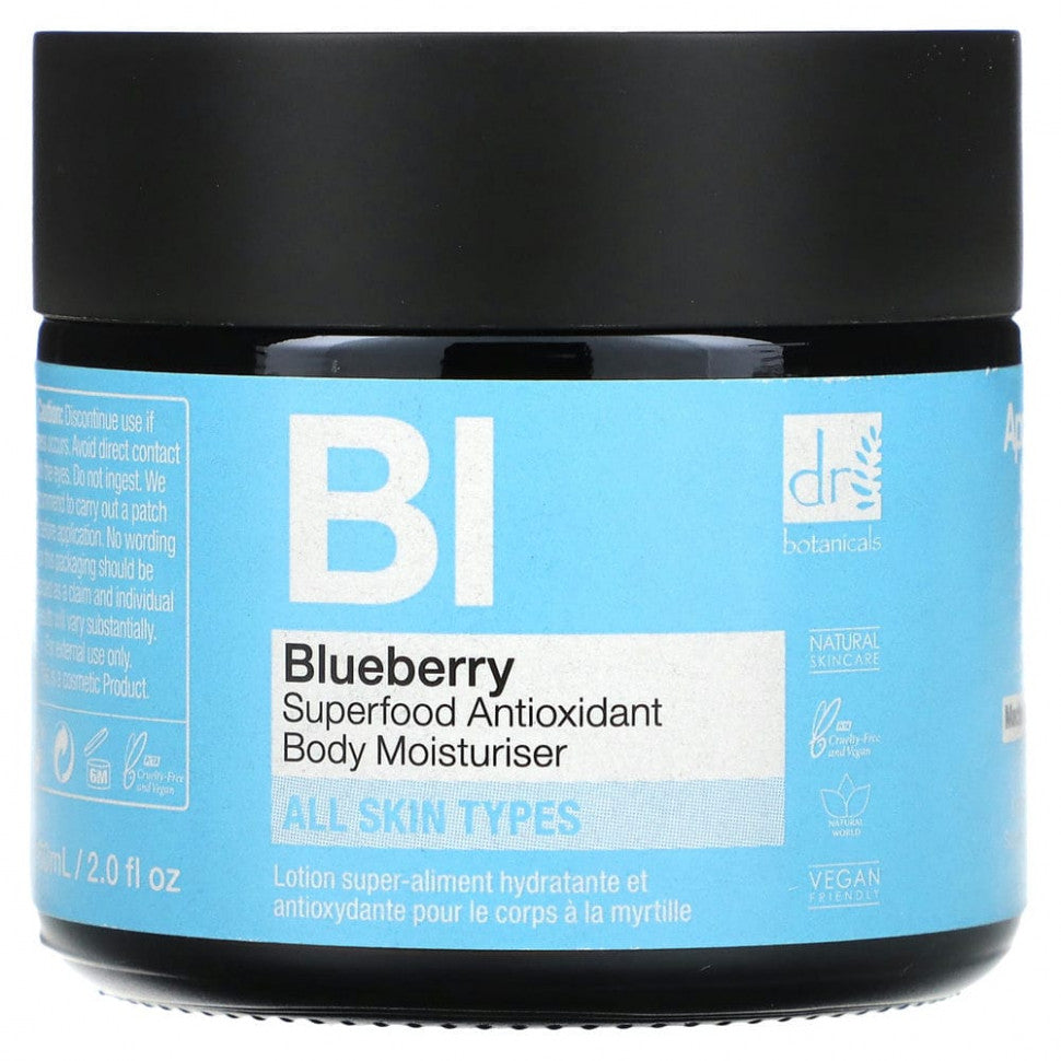 Dr Botanicals, Blueberry Superfood, Antioxidant, Loțiune, Corp, 30 ml
