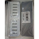 Savoniera Dubla, Flippy, de Perete, cu Compartiment de Scurgere, Montare prin Lipire, 26 x 8 x 4 cm, Alb/Gri