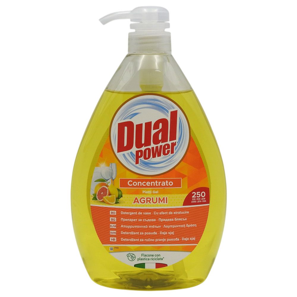 Dual Detergent Vase cu Pompa 1 L Power Agrumi