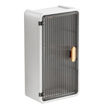 Organizator Cosmetice, Flippy, Montare pe Perete fara Perforare, 36.5x10.9x20 cm, din PP si ABS, Alb-Negru, Usa