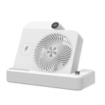 Ventilator 2in1, Flippy, Functie Incarcare Telefon Wireless, 100 Trepte de Viteza, 2400 mAh, 5V, 2A, 25 x 16.5 x 24 cm,