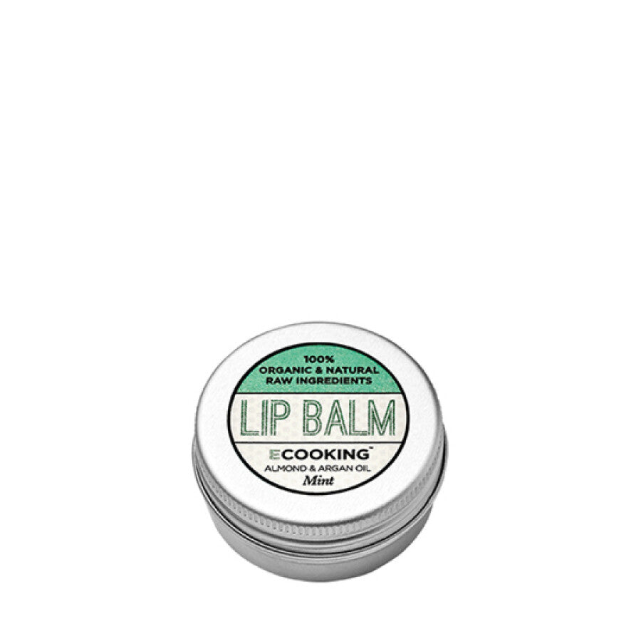 Ecooking, Ecooking, Ulei de argan organic, Hidratant, Balsam de buze, Mentă, 15 ml - Olmarkt