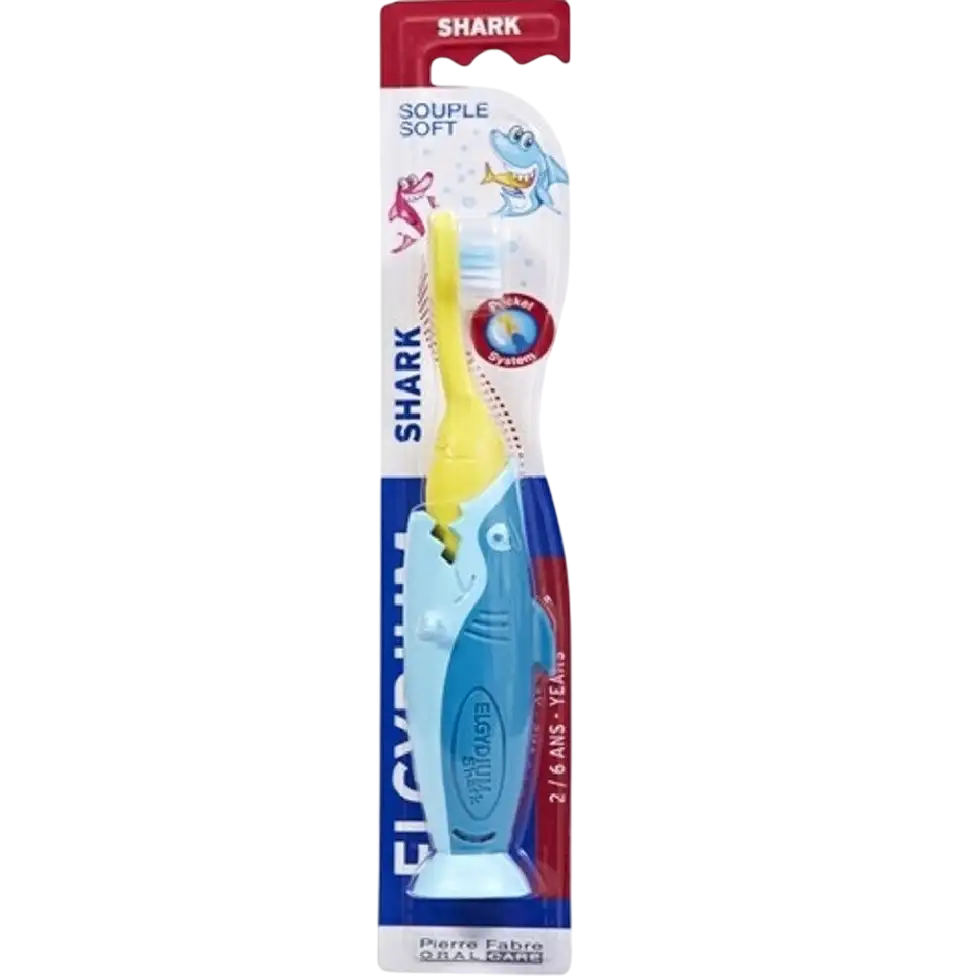 Elgydium, Kids Shark, Periuță de dinți, Albastru