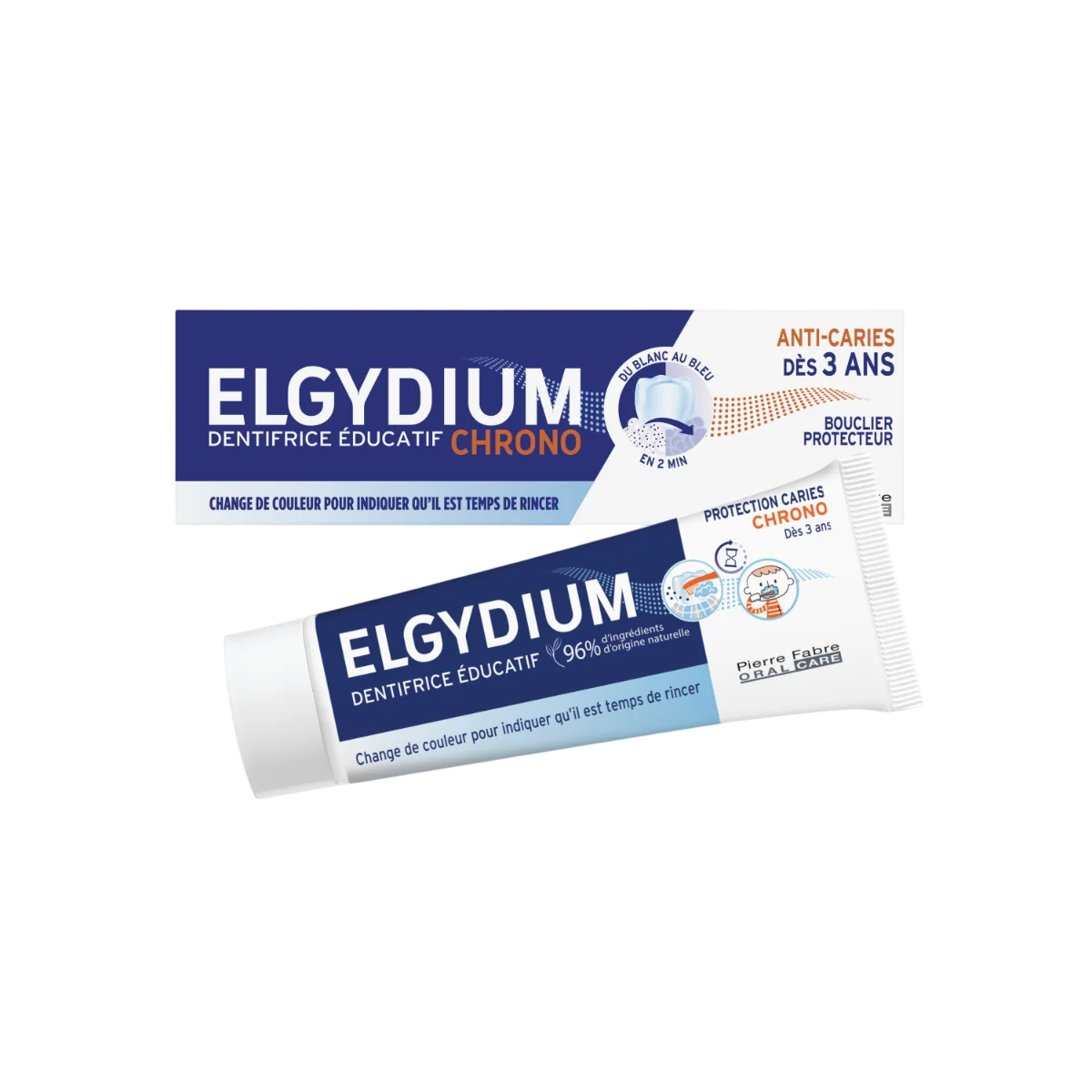 Elgydium, Tandpasta Chrono, Fluorinol, Cavity, Pastă de dinți, 50 ml