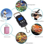 Cantar Digital de Mana cu Carlig, Flippy, Cantar Portabil, Pescuit, cu Maner, Capacitate 50 kg, cu Metru Incorporat,