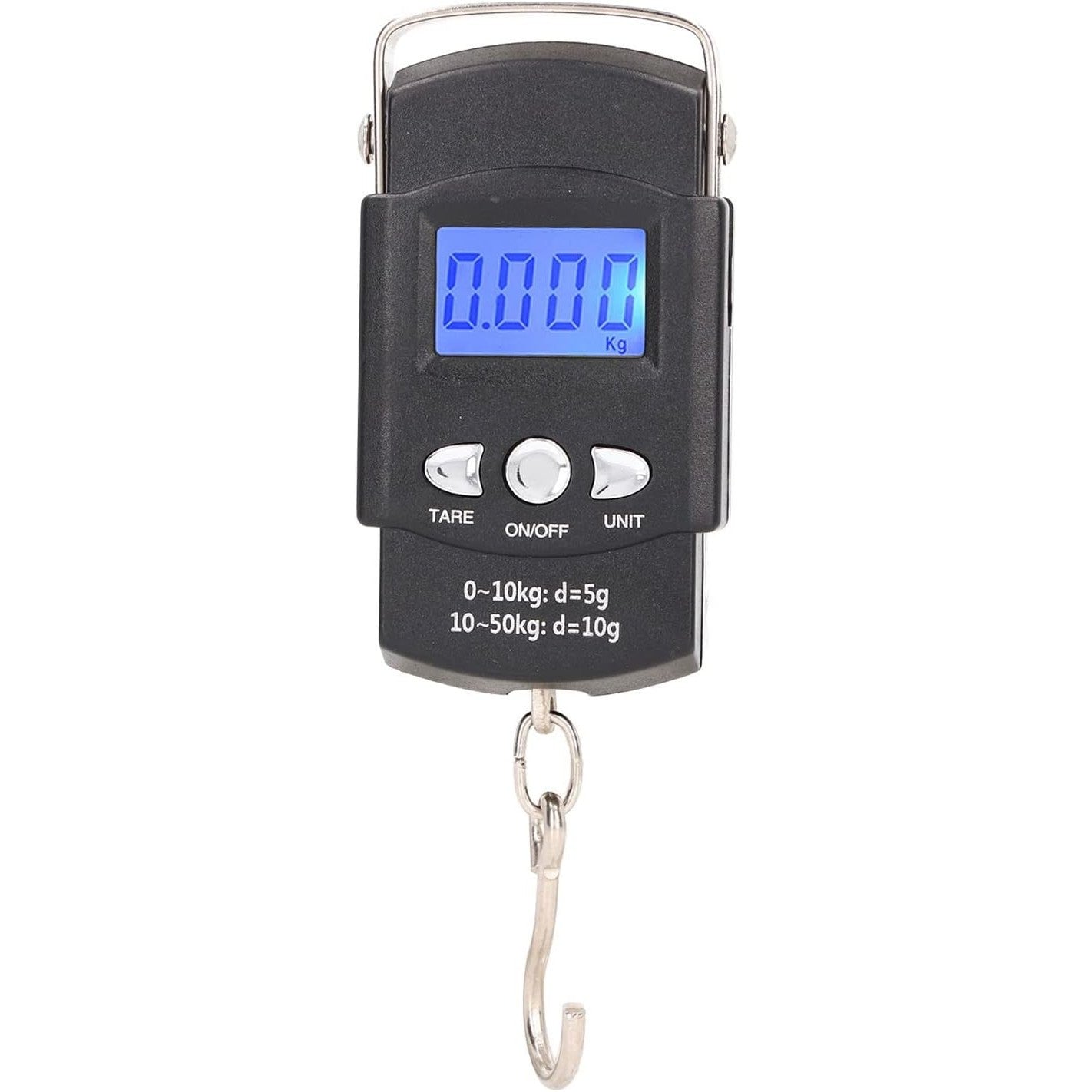 Cantar Digital de Mana cu Carlig, Flippy, Cantar Portabil, Pescuit, cu Maner, Capacitate 50 kg, cu Metru Incorporat,