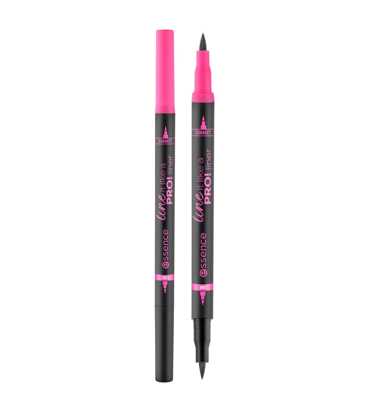 Essence, Line It Like a Pro!, Cu două capete, Tuș de ochi lichid, 01, Negru, 1.2 ml