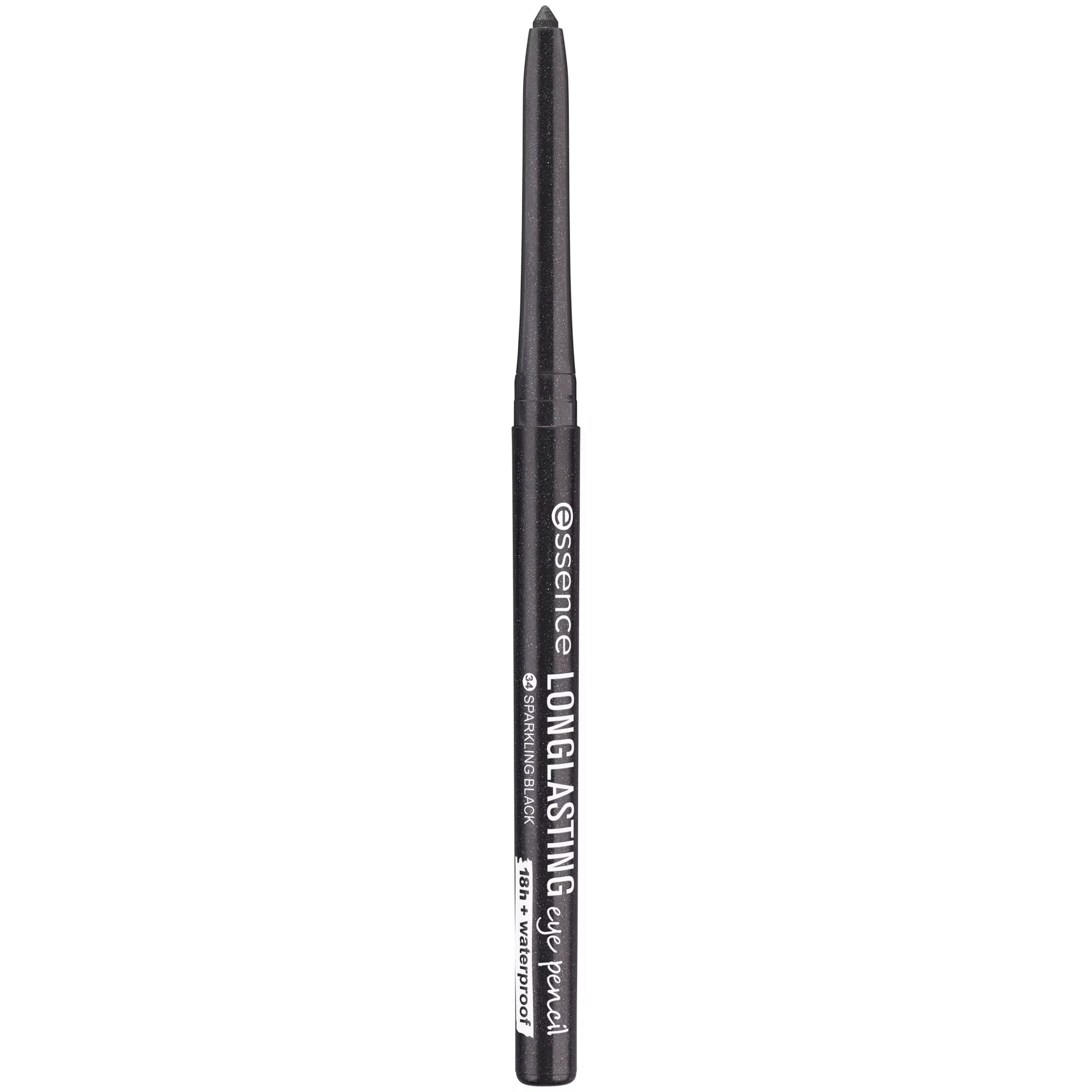 Essence, Long-Lasting, Rezistent la apă, Creion eyeliner gel, 34, Sparkling Black, 0.28 g