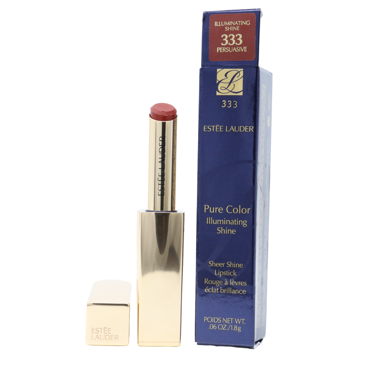 Estee Lauder, Pure Color - Illuminating Shine, Fără parabeni, Strălucire Pură, Ruj cremos, Nr. 333, Convingător, 1.8 g - Olmarkt
