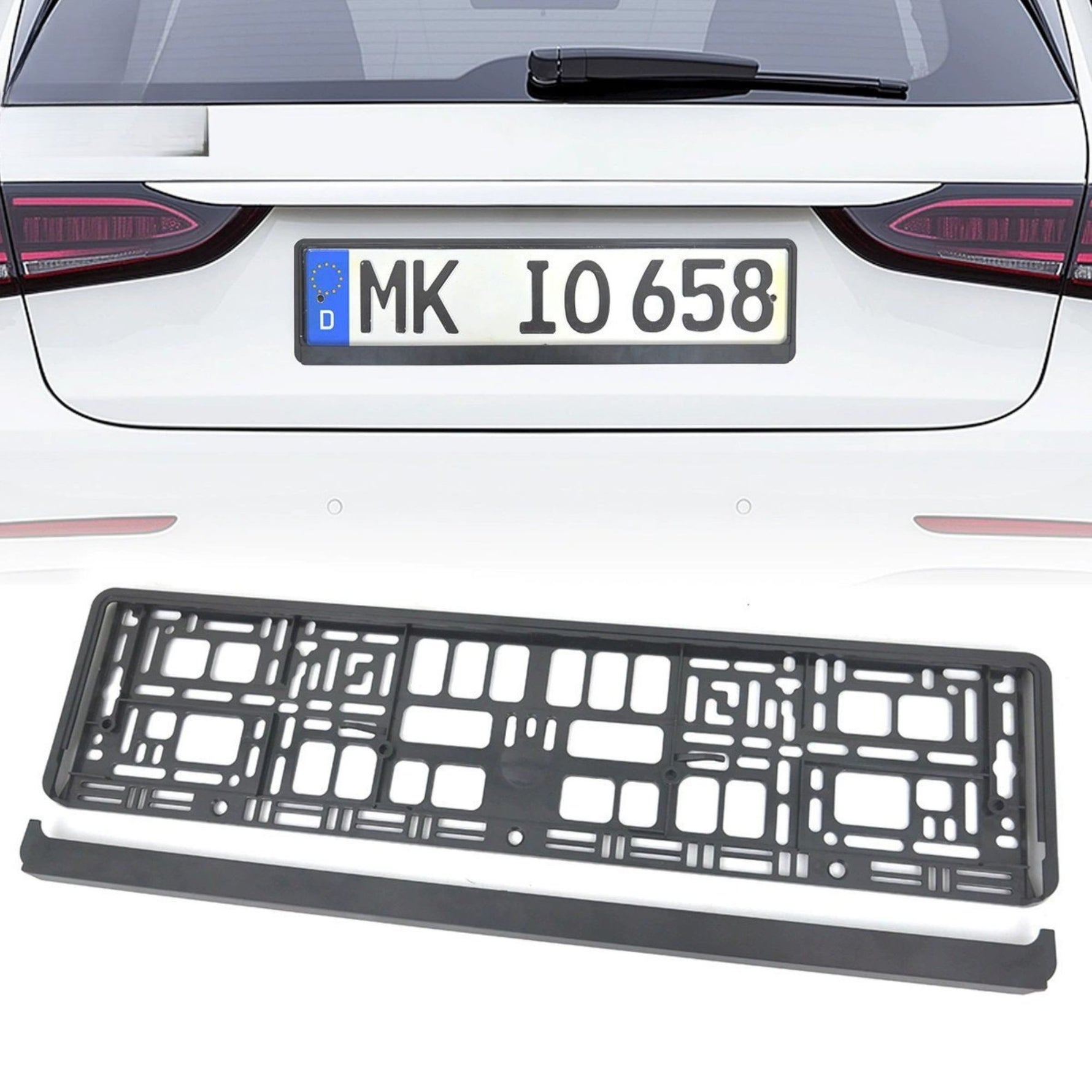 Suport Placute de Imatriculare, Flippy, Standard European XC-W341, din Plastic, Rama pentru Placute, 52.7 x 13 x 1.2