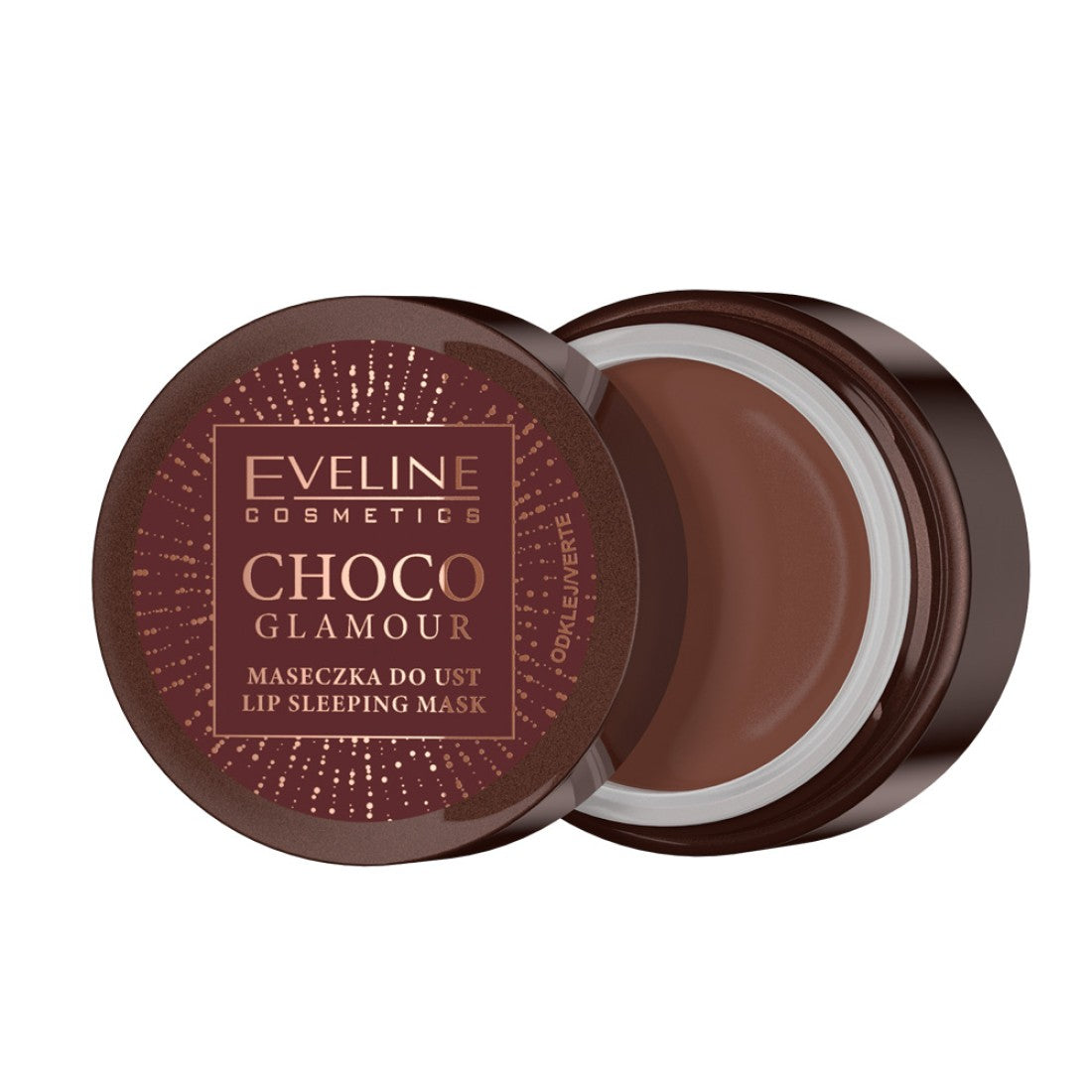 Eveline Cosmetics, Choco Glamour, Regenerare, Noapte, Mască pentru buze, 12 ml