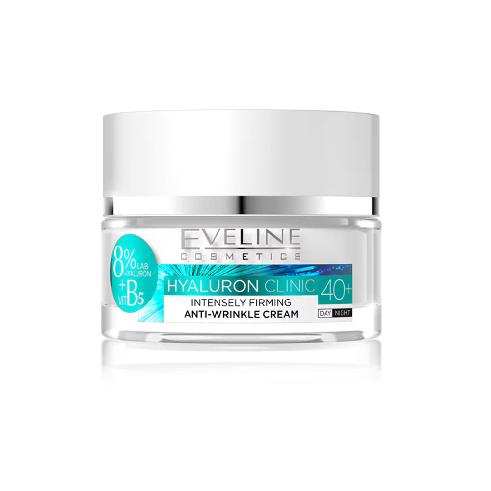 Eveline Cosmetics, Hyaluron Clinic 40+, Antirid, Zi & Noapte, Smântână, Pentru față, 50 ml