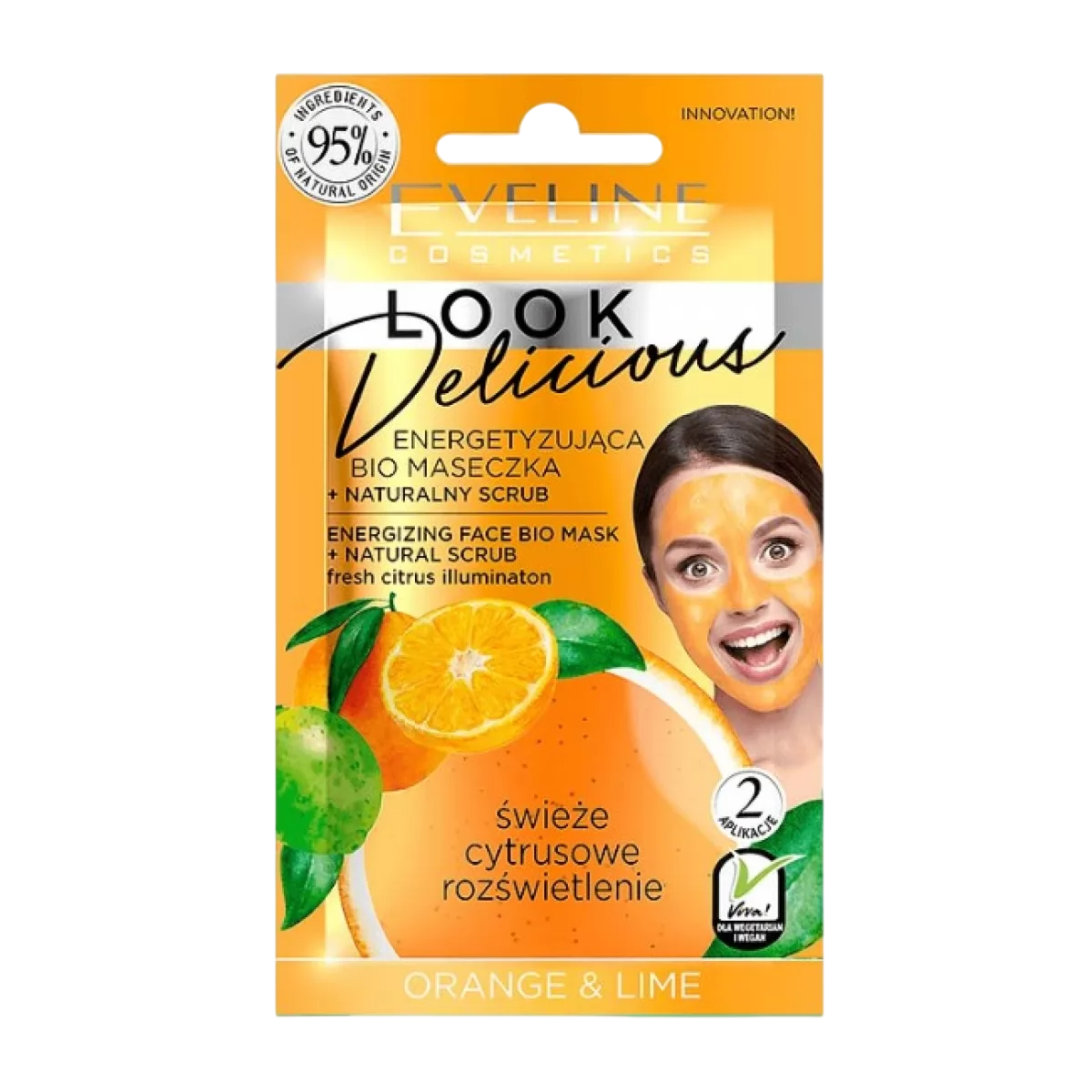 Eveline Cosmetics, Look Delicious, Iluminând, Mască de scrub, Săptămânal, Pentru față, 10 ml