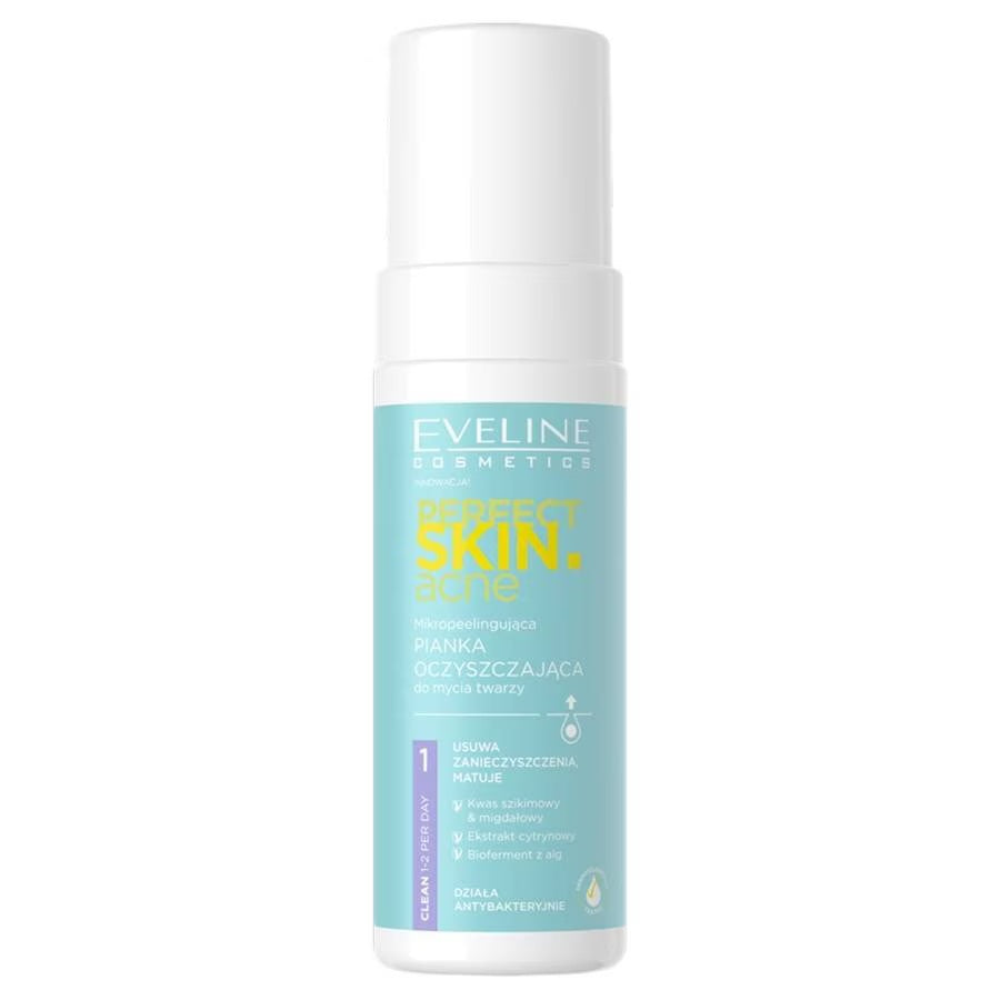 Eveline Cosmetics, Perfect Skin.Acne, Curățare, Spumă de curățare, 150 ml