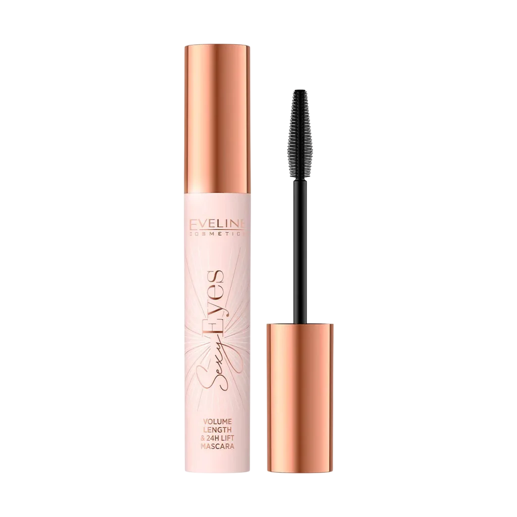 Eveline Cosmetics, Sexy Eyes, Volum, Prelungire, Mascara, Negru, 8 ml