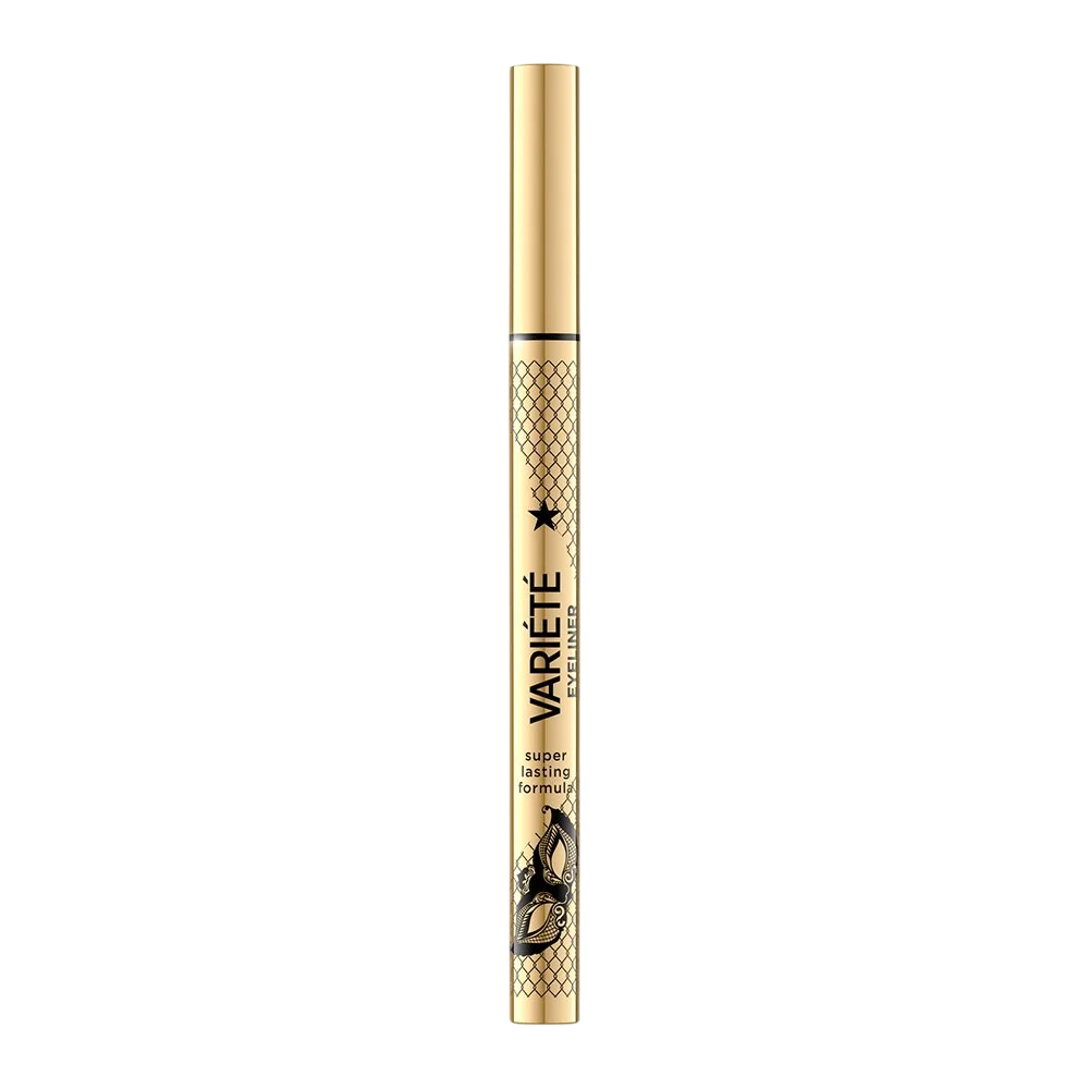 Eveline Cosmetics, Variete, Rezistent la apă, Creion, Intens, Tuș de ochi lichid, Ultra Black, 4 ml