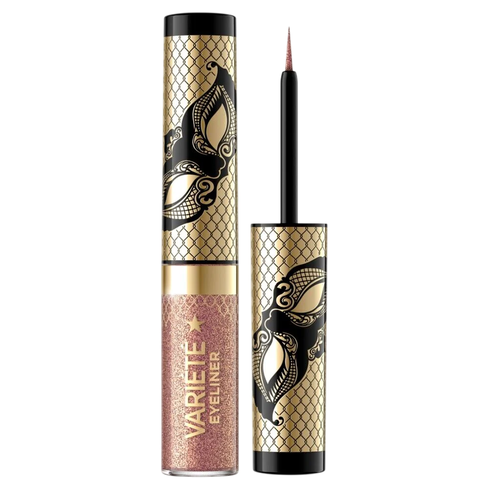 Eveline Cosmetics, Variete, Rezistent la apă, Strălucitor, Tuș de ochi lichid, 01, Sparkle Gold, 4 ml