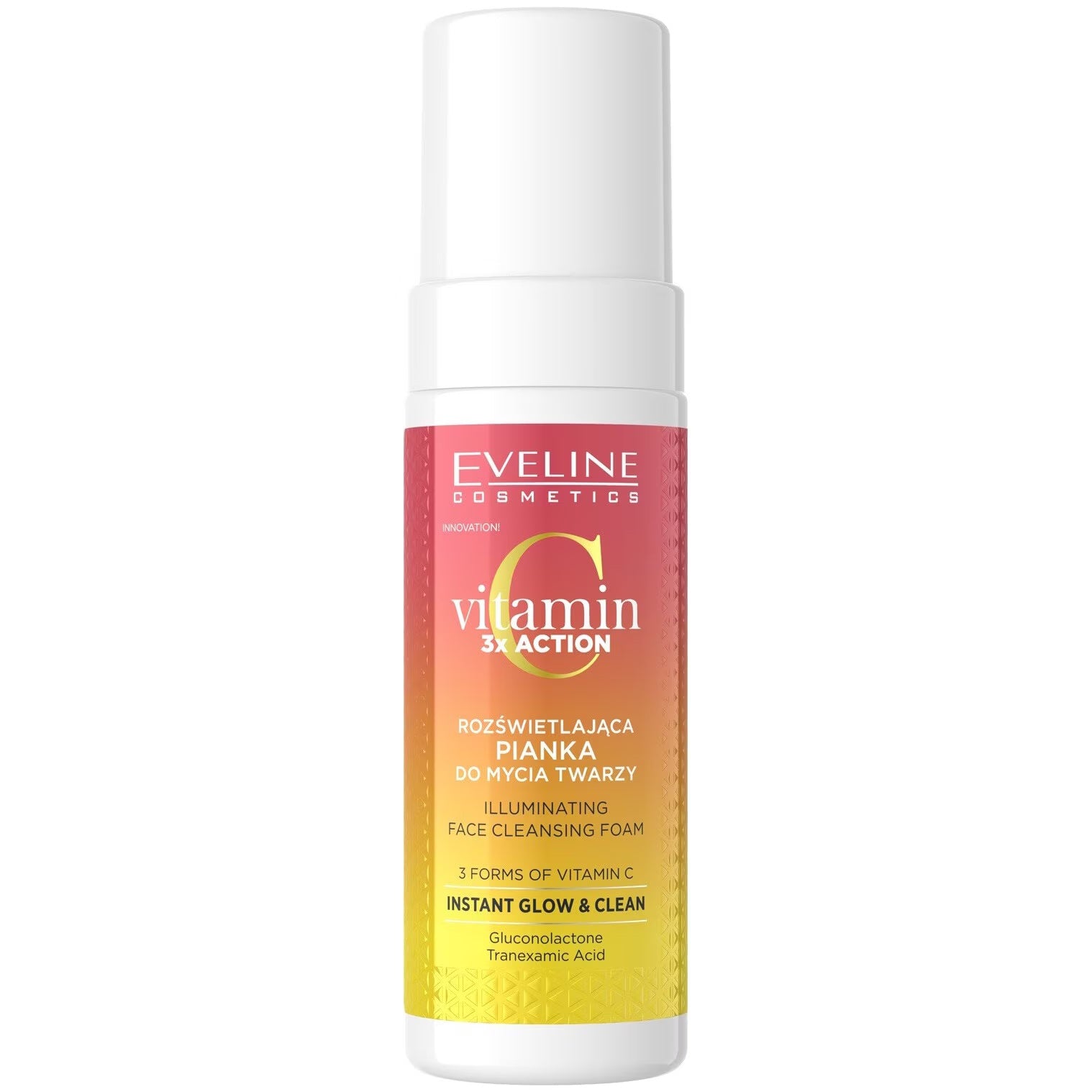 Eveline Cosmetics, Vitamin C 3x Action, Iluminând, Spumă de curățare, 150 ml