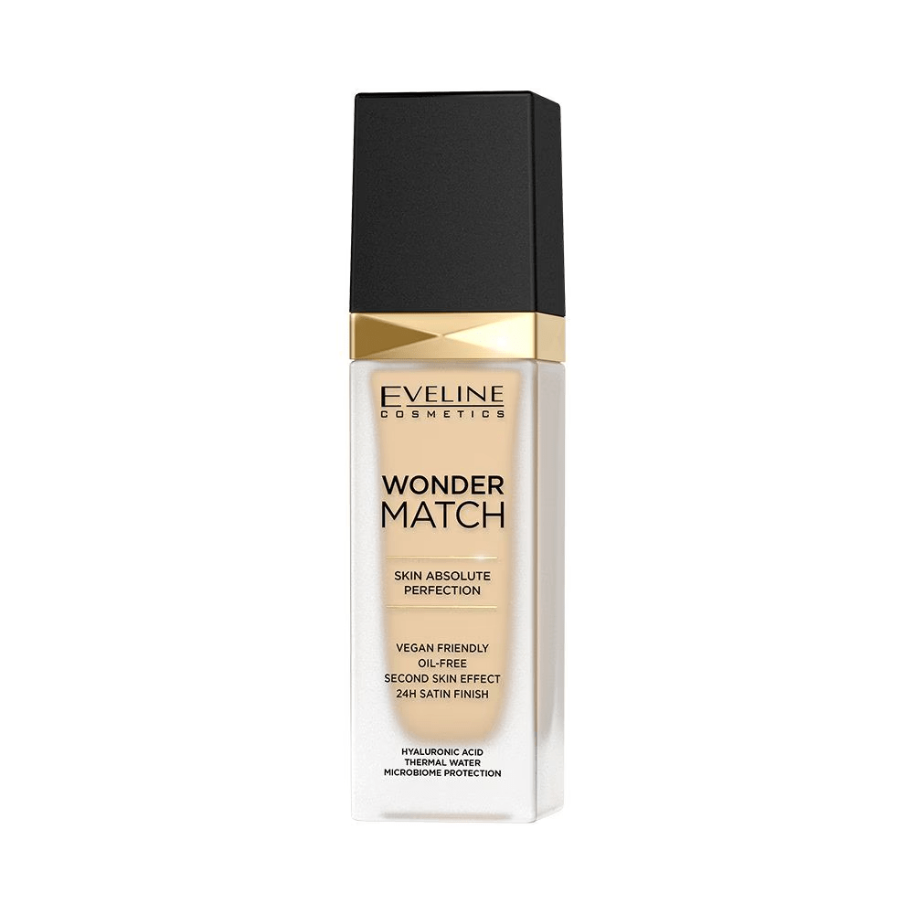 Eveline Cosmetics, Wonder Match Skin Absolute Perfection, Hidratant, Fond de ten lichid, 05, Porțelan deschis, 30 ml