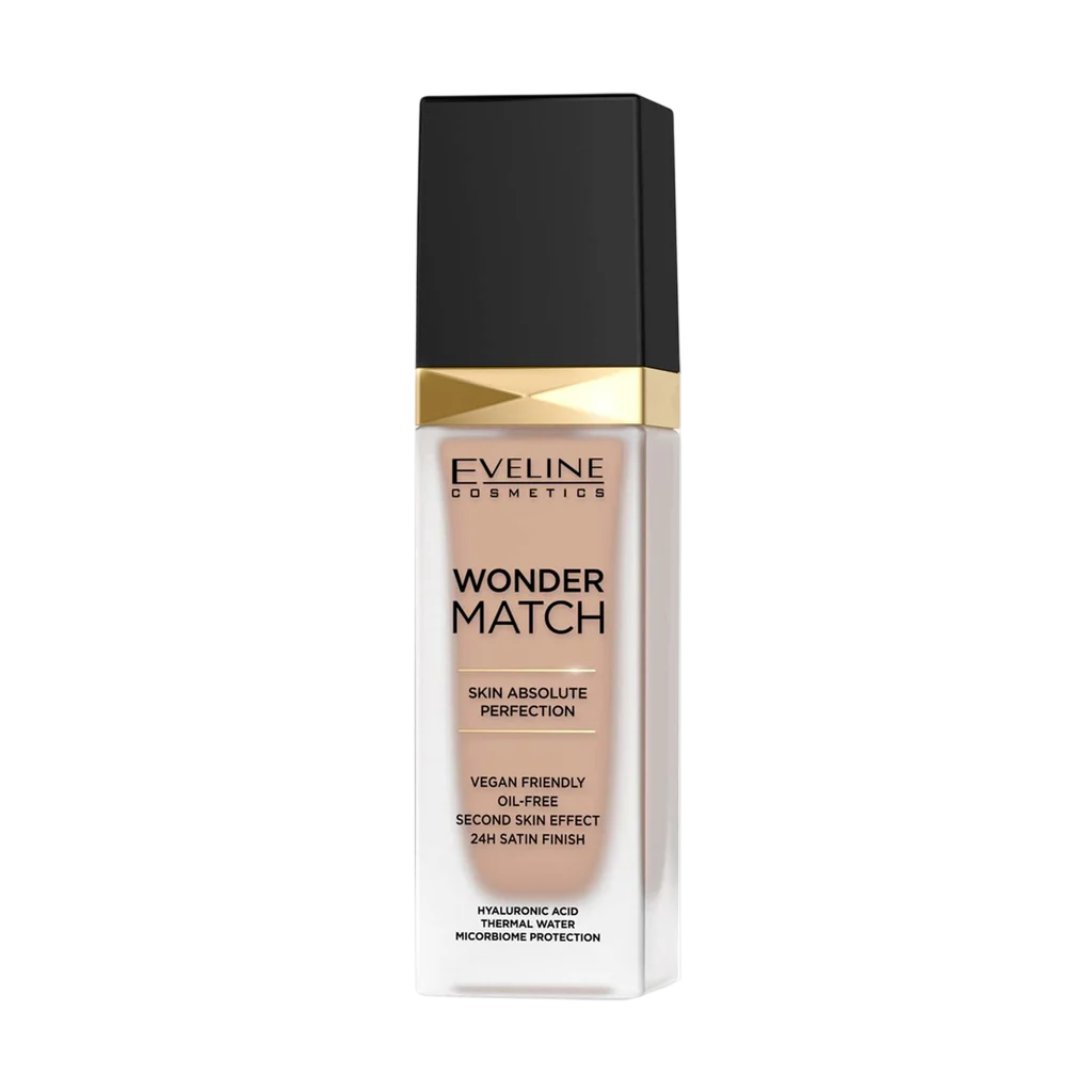Eveline Cosmetics, Wonder Match Skin Absolute Perfection, Fără ulei, Fond de ten lichid, 15, Natural, 30 ml