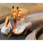 Excavator Electric, Flippy, pe 4 Roti Antiderapante, cu Telecomanda, Brat Controlat Electric, cu Telecomanda, +2 Ani,