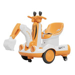 Excavator Electric, Flippy, pe 4 Roti Antiderapante, cu Telecomanda, Brat Controlat Electric, cu Telecomanda, +2 Ani,
