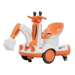 Excavator Electric, Flippy, pe 4 Roti Antiderapante, cu Telecomanda, Brat Controlat Electric, cu Telecomanda, +2 Ani,