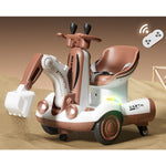 Excavator Electric, Flippy, pe 4 Roti Antiderapante, cu Telecomanda, Brat Controlat Electric, cu Telecomanda, +2 Ani,