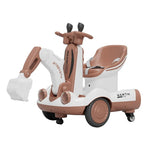 Excavator Electric, Flippy, pe 4 Roti Antiderapante, cu Telecomanda, Brat Controlat Electric, cu Telecomanda, +2 Ani,