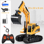 Excavator Jucarie pentru Copii, Flippy, Jucarie Excavator cu Telecomanda, Jucarie de Constructie, Acumulator cu