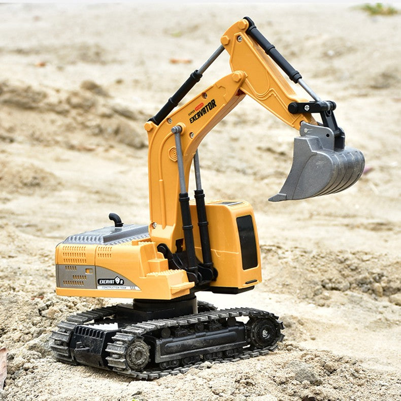 Excavator Jucarie pentru Copii, Flippy, Jucarie Excavator cu Telecomanda, Jucarie de Constructie, Acumulator cu