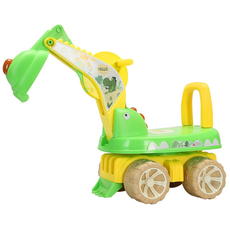 Excavator pentru Copii, Flippy, 1-3 Ani, Greutate Portanta 30 kg, Muzica si Lumini, Rotatie 360 Grade, 45 x 31 x 35 cm,