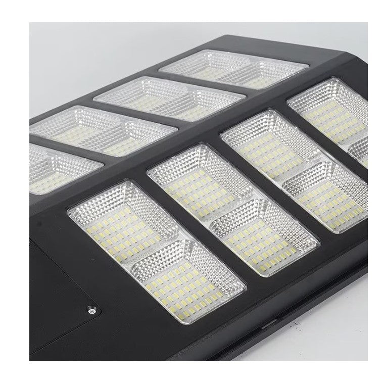 Lampa solara stradala Flippy, cu telecomanda, senzor de miscare si lumina, suport prindere, 640 LED-uri, IP65, ABS,