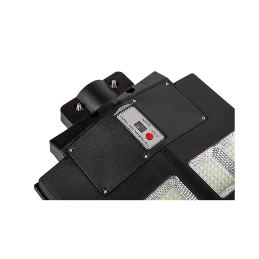 Lampa solara stradala Flippy, cu telecomanda, senzor de miscare si lumina, suport prindere, 800 LED-uri, IP65, ABS,