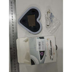 Lumina Auto Ambientala, Flippy, Model Inima, Incarcare Solara/USB, Afisaj Baterie, 9.7 x 8.4 x 1.6 cm, Albastru