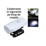 Far cu LED proiector pentru bicicleta\trotineta, Flippy, reincarcabil, cablu USB inclus, 3 moduri de lumina, IPX4, Alb,