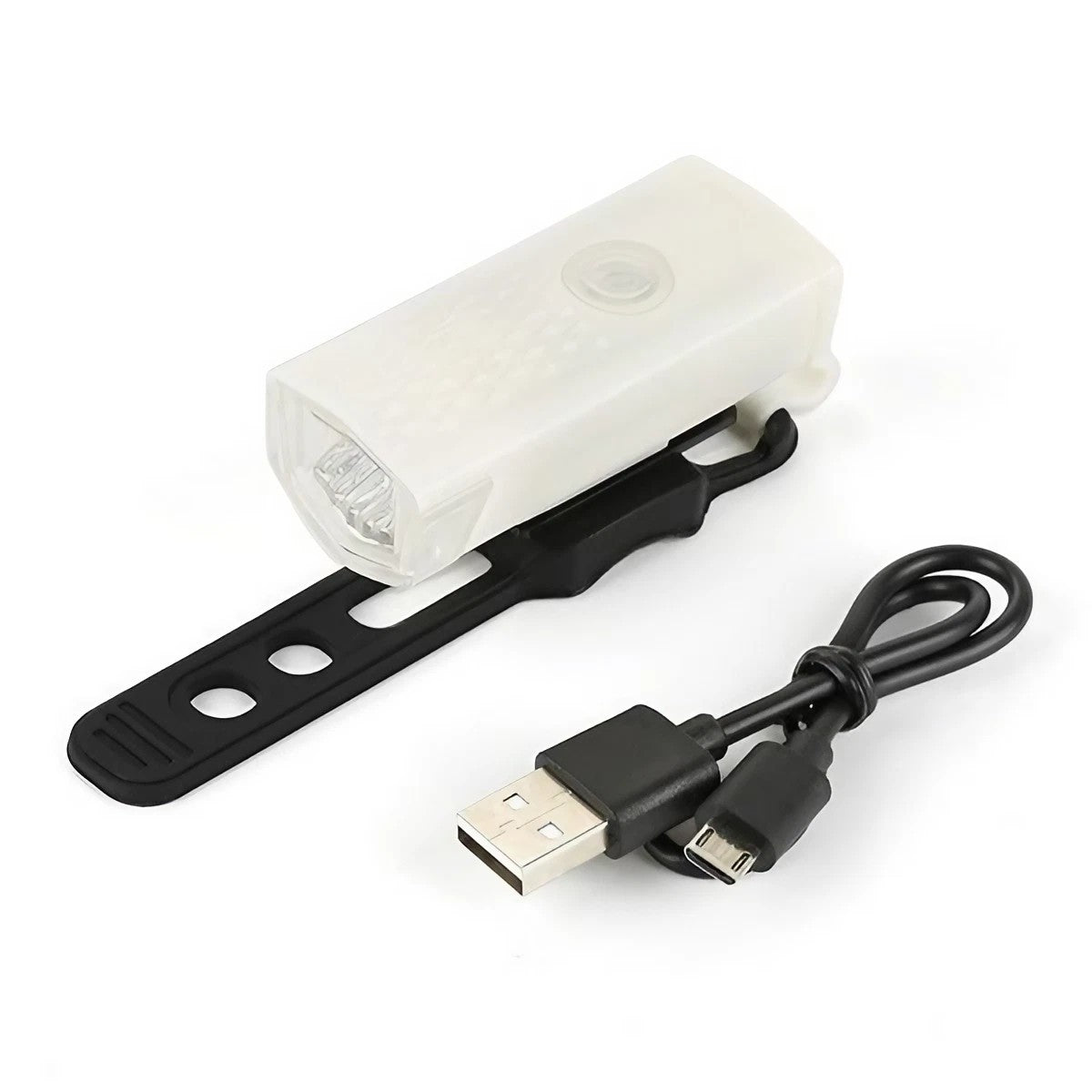 Far cu LED proiector pentru bicicleta\trotineta, Flippy, reincarcabil, cablu USB inclus, 3 moduri de lumina, IPX4, Alb,