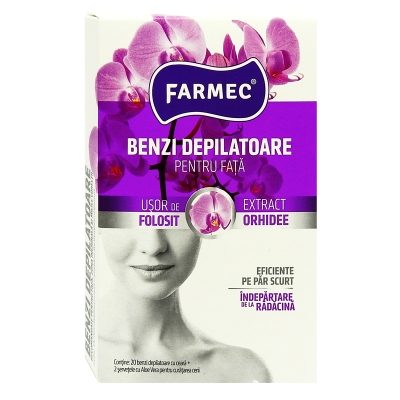 Farmec Benzi Depilatoare Fata 20 buc Orhidee 8270