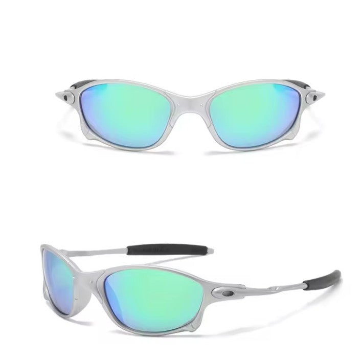 Ochelari de Soare, Flippy, pentru Sportivi, Polarizati, UV400, din Metal si ABS, 14.8 x 14.6 x 1.9 cm, Gri