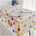 Fata de Masa, Flippy, din PEVA, Imprimeu Happy Birthday cu Baloane, 137 x 274 cm, Impermeabila, Fara Pete, Curatare