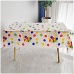 Fata de Masa, Flippy, din PEVA, Imprimeu Happy Birthday cu Baloane, 137 x 274 cm, Impermeabila, Fara Pete, Curatare